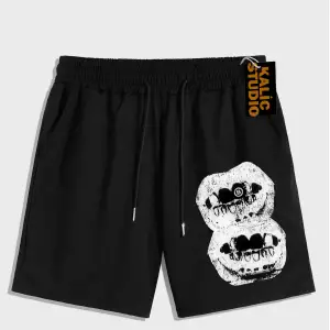 UNİSEX Bay Grillz Desenli Siyah Yazlık ŞORT