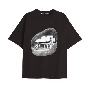 UNİSEX Bay Grillz Tee Desenli Siyah Yazlık T-shirt