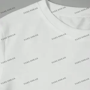 Unisex BAY  Gül Çiçek Desenli Yuvarlak Yaka Kısa Kollu Tişört KOD-1348