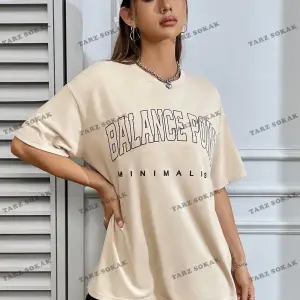 Unisex BAY  Harf Grafikli Düşük Omuzlu Tişört KOD-1309