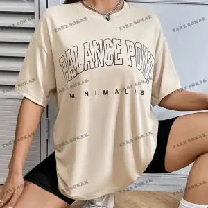 Unisex BAY  Harf Grafikli Düşük Omuzlu Tişört KOD-1309