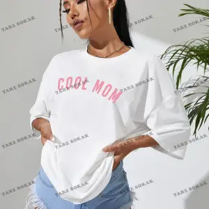 Unisex BAY  Harfli Grafik Düşük Omuz Oversize Tişört KOD-1302