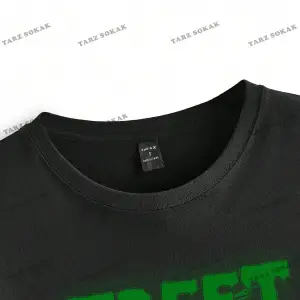 Unisex BAY  İngilizce Harfler Baskılı Kapalı Omuz Tişört KOD-1398