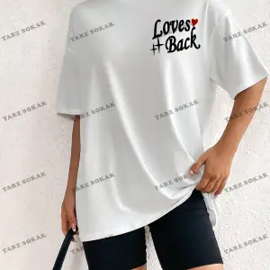 Unisex BAY  Kadın Kafatası Kafalı, Aşk Kalpli ve Harfli Baskılı Tişört KOD-1303