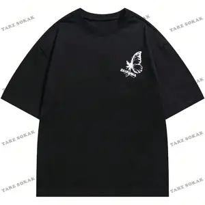 Unisex BAY  Kadın Karikatür Tavşan Baskılı Bol Kesim Tişört KOD-1357