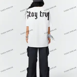 Unisex BAY  Kadın Ultra Bol Basic Harfli Tişört KOD-1383