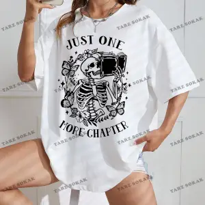 Unisex BAY  Kafatası ve Slogan Grafikli Düşük Omuzlu Tişört KOD-1332