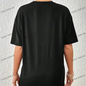 Unisex BAY  Mantar & Slogan Grafikli Düşük Omuzlu Tişört KOD-1392