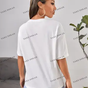 Unisex BAY  PETITE Göz ve Harf Grafik Damla Omuz Yazlık Giysiler Tişört KOD-1314