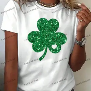 Unisex BAY  Slayr Yonca Baskılı Düşük Omuz Kadın Tişört KOD-1379