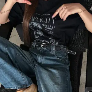 Unisex BAY  Sloganlı Grafik Düşük Omuz Tişört KOD-1378