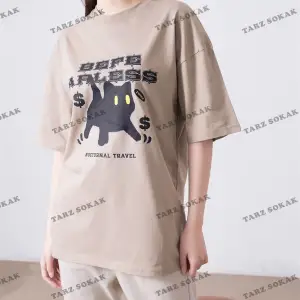 Unisex Befearless Cat Beyaz