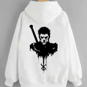 Unisex Berserk Beyaz Kapşonlu 12735