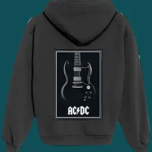 Unisex Beyaz Ac-dc Sırt Baskılı Sweatshirt