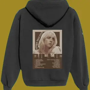 Unisex Beyaz Billie Eilish Sırt Baskılı Sweatshirt
