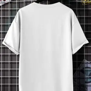 Unisex Beyaz Forgotten Oversize Bisiklet Yakak Tshirt