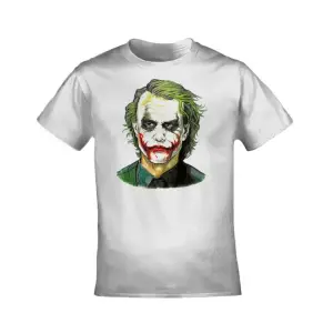 Unisex Beyaz Joker Baskılı