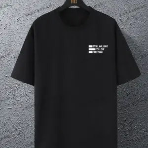 Unisex Beyaz Oversiz Still Follow Freedom Baskılı Örme