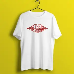 Unisex Beyaz Save The Drama For Your Mama Baskılı T-shirt