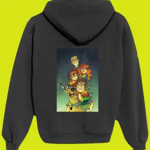 Unisex Beyaz Scooby Doo Sırt Baskılı Sweatshirt