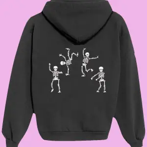 Unisex Beyaz Skull Sırt Baskılı Sweatshirt