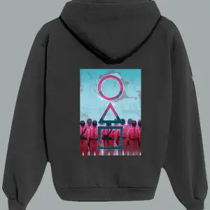 Unisex Beyaz Squid Game Sırt Baskılı Sweatshirt