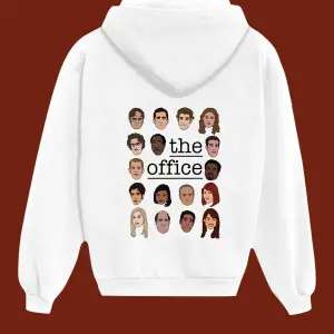 Unisex Beyaz The Office Sırt Baskılı Sweatshirt