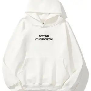 Unisex Beyond The Horizon Sweatshirt Hoodie Beyaz