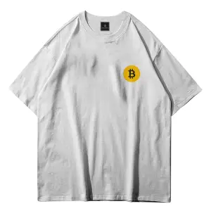Unisex Bitcoin Beyaz Tshirt