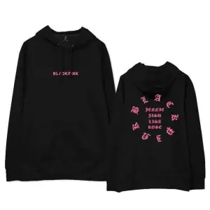 Unisex Blackpink Unisex Kapşonlu Hoodie Model35 15207 Siyah