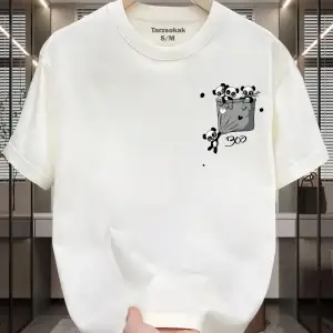 UNİSEX Boo Minimalis Baskı T-shirt