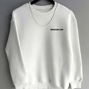 Unisex Brooklyn Baskılı Sweatshirt KPP-siyah-brooklyn