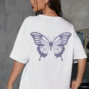 Unisex Butterfly Baskılı T-shirt