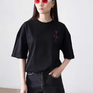 Unisex Cactus Jack Bandana Siyah Tshirt