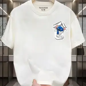 UNİSEX Canavar Minimalis Baskı T-shirt