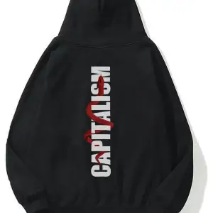 Unisex Capitalism Sweatshirt Siyah