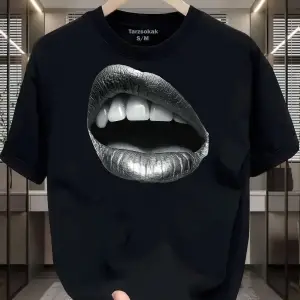 UNİSEX Carzy Lips T-shirt