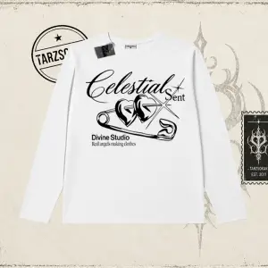 Unisex Celestial Sent Biskilet Yaka  Long Sleeve Beyaz