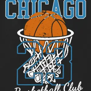 Unisex Chicago76 Baskılı Oversize Kapüşonlu Sweatshirt Siyah