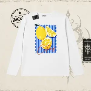Unisex Citrus Biskilet Yaka  Long Sleeve Beyaz