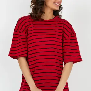 Unisex Çizgili Oversize Beyaz Siyah Tshirt Oversize