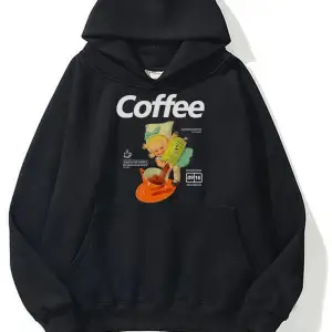 Unisex Coffee Siyah Sweatshirt