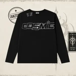 Unisex Cosmic Biskilet Yaka  Long Sleeve Beyaz