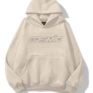 Unisex Cosmic Taş Baskılı Sweatshirt Beyaz