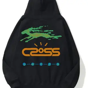 Unisex Cross Sweatshirt Hoodie Gri