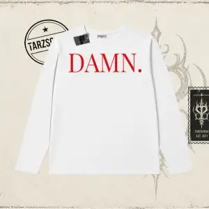 Unisex Damn Kendrick Lamar Biskilet Yaka  Long Sleeve Beyaz