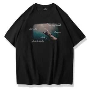 Unisex Deep Dream Tshirt Siyah