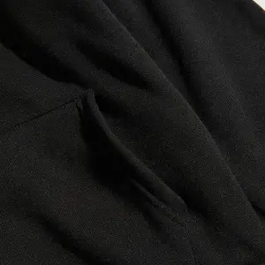 Unisex Deeper Baskılı Oversize Kapüşonlu Sweatshirt Siyah