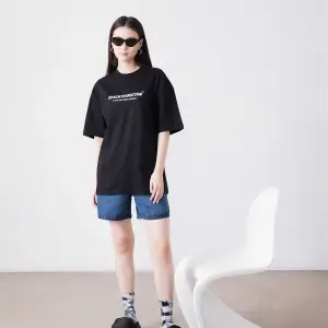 Unisex Disintegration Siyah Tshirt