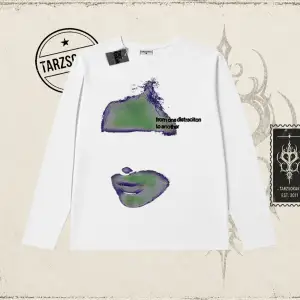 Unisex Distraction Biskilet Yaka  Long Sleeve Beyaz